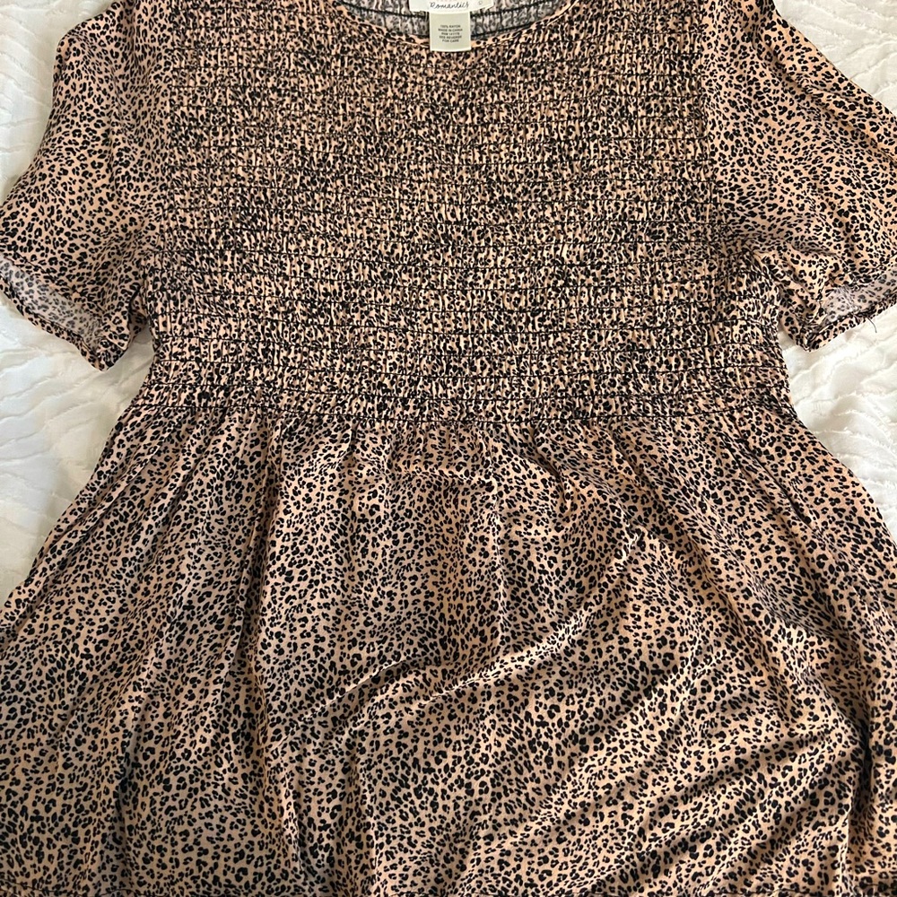 Leopard Print Smock Top
